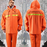 Ensemble imperméable vert militaire personnalisable imperméable chimique respectueux de l'environnement PVC réfléchissant épaissi pour la pêche