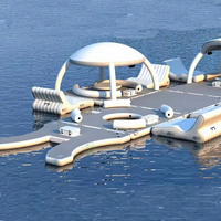 Terrains de loisirs flottant ponton d'air jet ski dock bateau de l'eau de flotteurs de plate-forme pour les yachts, dock gonflable antidérapant