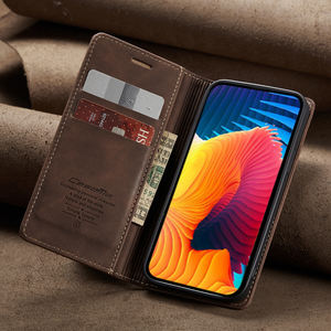 Luxe Affaires Flip En Cuir Livre Flip Portefeuille Couverture De Téléphone Portable Fente Pour Carte Portefeuille Téléphone Cas Pour S24 S23 S22 S21 <span class=keywords><strong>Ultra</strong></span> S20 S10e S9 - Product Image 5