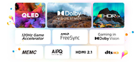 Smart TV LED QLED MiniLED 4K 120Hz de 43 Pulgadas Negro con Fire TV Stick y Sistema Android/Google para Transmisión en Vivo