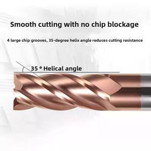 MZF4 شفرة HRC55 درجة التنغستن الصلب طحن القاطع تمديد سبائك المغلفة طحن القاطع CNC شقة أسفل مطحنة الصلب - Product Image 5