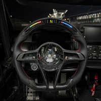 Volant de course professionnel en fibre de carbone LED haute performance pour Alfa Romeo Giulia Stelvio, volant personnalisé