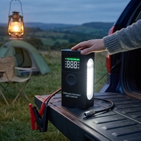 Démarreur de voiture portable 5000A à courant de crête, compresseur d'air 150 PSI, gonfleur de pneus sans fil 16V, booster de batterie d'urgence USB-C