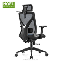 Foshan Chaise de bureau ergonomique à dossier haut avec support lombaire et accoudoirs réglables Chaise de bureau confortable avec base pivotante