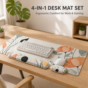 Juego de Alfombrilla de Ratón y Teclado Personalizado de 4 Piezas, Alfombrilla de Ratón Extendida para Juegos, Soporte Ergonómico para Muñeca de Teclado y Ratón - Product Image 5