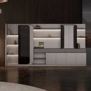 Zitai Premium moderno grano di legno <span class=keywords><strong>High</strong></span> Gloss Desktop con caricabatterie Wireless Manager capo ufficio esecutivo scrivania Leadership tavolo - Product Image 6