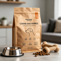 Sacs pour aliments pour animaux de compagnie réutilisables en nylon BOPP grand format, résistants à l'humidité, à fond plat, scellés sur huit côtés, personnalisables par gravure