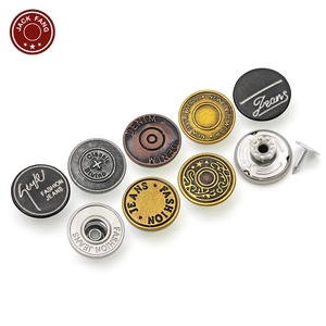 KUNSHUO <b>Button</b> Factory Vintage Brass Jean <b>Button</b> and Rivets Iron Custom Logo Denim Metal <b>Buttons</b> for clothes jeans - Product Image 3