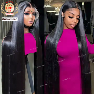 Vente en gros 13x6 HD partie libre style naturel droit perruque de cheveux bruts avec transparent pour dentelle frontale noir femmes dentelle avant perruques - Product Image 1