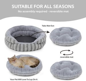Wholesale Pet <b>Bed</b> Modern Luxury Cat Sofa Durable Washable Round For Indoor Cats With Detachable Lining Custom Winter Pet <b>Bed</b> - Product Image 6