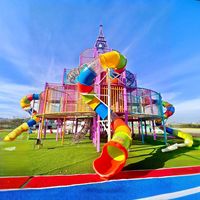 Grand équipement de divertissement extérieur, aire de jeux extérieure pour enfants, parc de jeux, grande rampe pour enfants et adultes