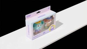 Boîtes d'emballage personnalisées avec logo et fenêtre transparente, boîtes d'emballage personnalisées avec fenêtre, cartons pliables pour jouets, forme personnalisée - Product Image 3