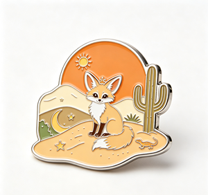 Custom Fox Desert Enamel Metal <b>Pin</b> Magnetic Hat Clip Animal Lapel <b>Badge</b> for Gifts and Outdoor - Product Image 3