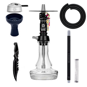 Set de Regalo de <span class=keywords><strong>Cachimba</strong></span> Estilo <span class=keywords><strong>Granada</strong></span> de Humo Rusa con Espejo, <span class=keywords><strong>Cachimba</strong></span> de Acero Inoxidable de un Solo Tubo con Botella de Vidrio para Shisha - Product Image 1