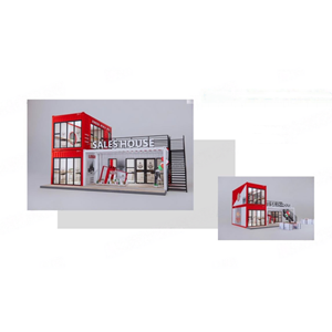 Maison mobile de conteneur de rue commerciale pour la zone scénique Bureau mobile préfabriqué Hall d'exposition Boutique Front Park Use Maison préfabriquée - Product Image 4