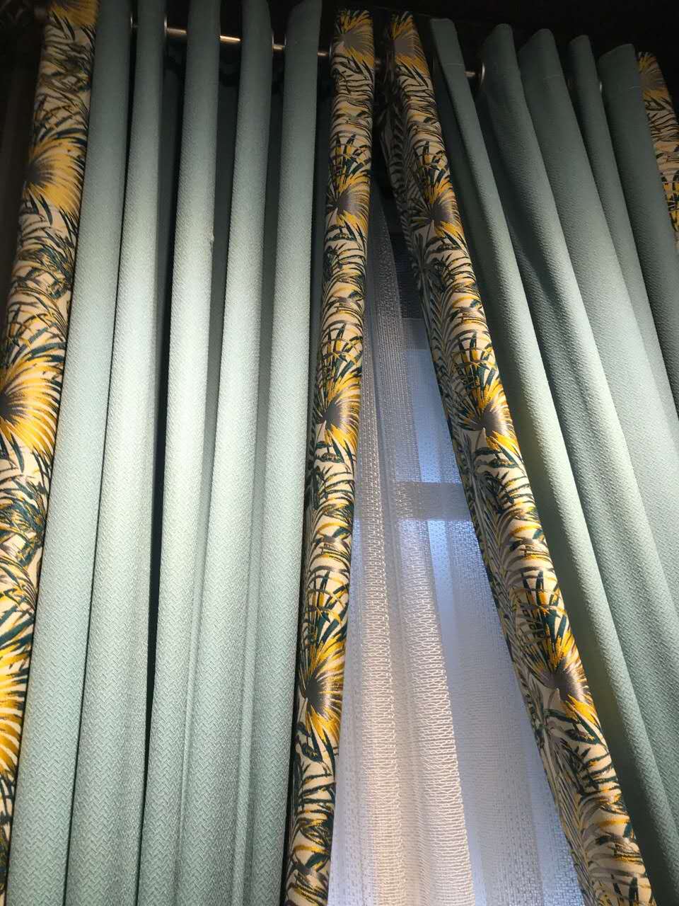 Blue curtains