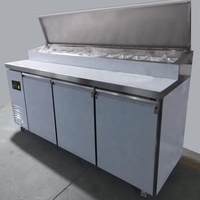 Réfrigérateur commercial, réfrigérateur de préparation, table réfrigérée, comptoirs de préparation pour salades, comptoirs de préparation pour pizzas et salades