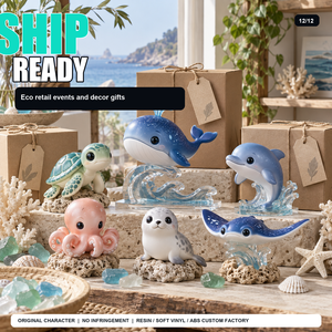 Figuras de Animales Marinos de Vinilo Suave Personalizadas, Ballena, Tortuga, Pulpo, Juguetes de Diseño, Caja Sorpresa Coleccionable, Fabricante OEM - Product Image 3