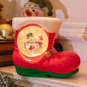 Creative New Christmas <b>Boots</b> Music Lights Battery/USB Powered Christmas Decoration Gifts Crafts Music <b>Box</b> Crystal Snowball Gift - Product Image 2