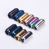 Logo Laser-Allemagne Acier Inoxydable Capsule Baril DIY Bijoux Fermoir pour Bracelet En Cuir