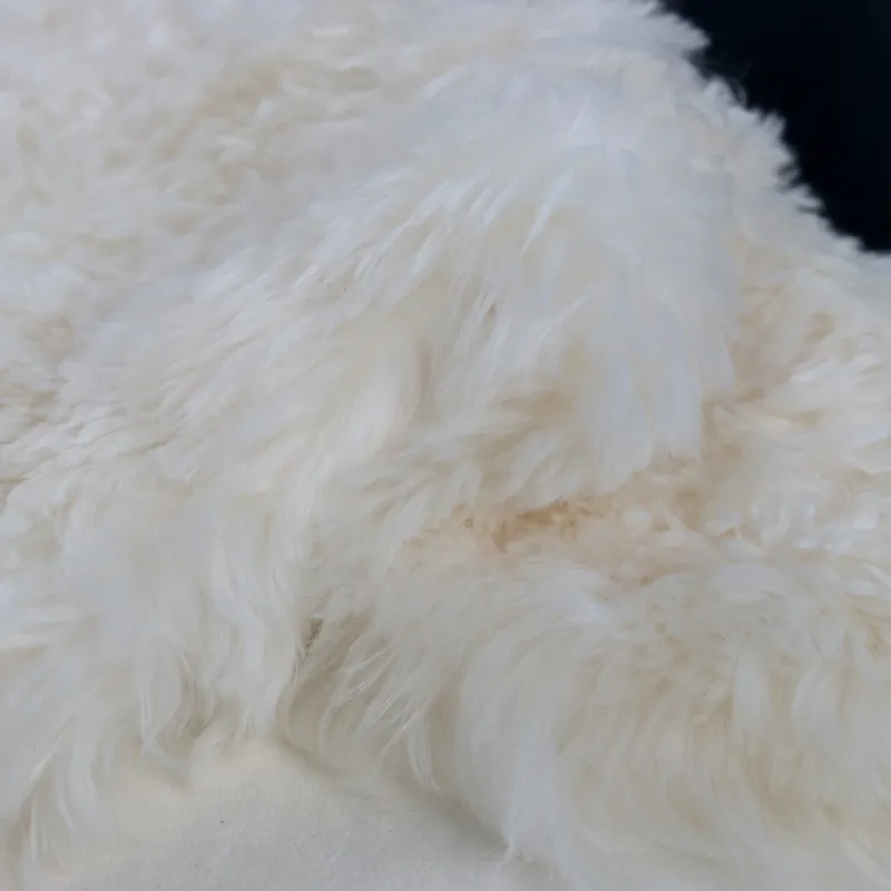 Warna putih kain kulit bulu keriting panjang kulit domba Mongolia/kulit domba Tibet Pelt kulit