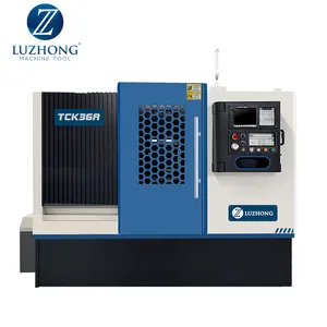 Máquina de torno CNC de alto nivel de seguridad, de bajo ruido, para metal con alimentador de barras, TCK50A