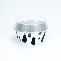 Moule à pâtisserie personnalisé petit format, gobelet à pudding 200 ml avec couvercle en PET, résistant au four, qualité alimentaire, boîte à gâteau, plaque de cuisson, contenants, fournitures de pâtisserie maison