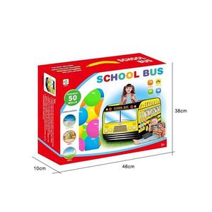 Tente de jeu pour enfants en forme de bus scolaire, pliable, pour intérieur et extérieur, avec 50 balles océaniques - Product Image 3
