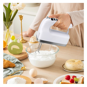 Batidora de mano de doble cabezal con batidores de varillas y ganchos, 9 velocidades, para mezclar alimentos - Product Image 3