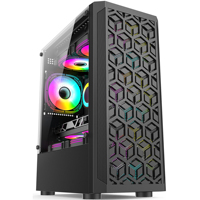 White M-ATX/ITX PC Case Supports 330mm GPU 240mm Top Radiator Fish Tank Desktop Pc case support Rgb Fan