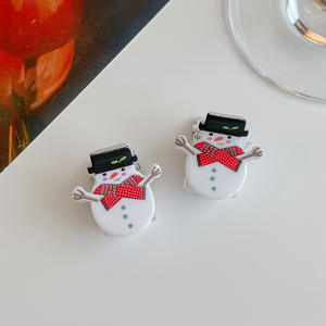 Nuevos Accesorios de Navidad para el Cabello de Moda Elegantes Horquillas de Cristal y Pasadores con Diseño de Dibujos Animados de Santa Claus - Product Image 6