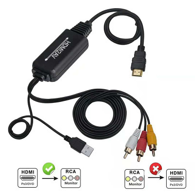 Wholesale High-definition hdmi to Av Converter Hdmi2av Conversion Cable hdmi to Av Computer ps4 to Tv