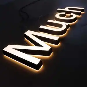 Outdoor Store Company Brand Logo 3D Led Letter Sign Backlit Business Led Signs Business Signs Logo