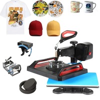 Nouvelle arrivée 29*38, presse à chaud combinée 5 en 1 pour t-shirt/tasse/casquette, imprimante à plat moins chère pour impression personnalisée