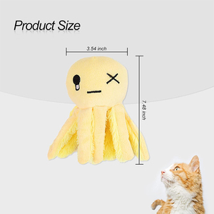 <span class=keywords><strong>Jouet</strong></span> en peluche personnalisé en forme de pieuvre avec papier froissé, jouets interactifs pour chats pour griffer et mâcher en intérieur, cadeaux pour chatons - Product Image 2