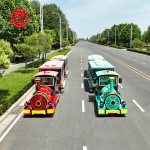 Trenes Eléctricos de Fibra de Vidrio sin Rieles para Niños, Trenes de Atracción para Parques de Diversiones, Precio de Trenes Eléctricos de Lujo sin Rieles para Niños - Product Image 2