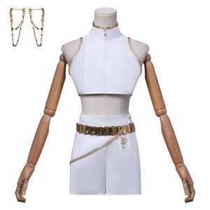 Costume de cosplay K-Pop Hunter pour <span class=keywords><strong>groupe</strong></span> de filles coréennes, version Echo White, ensemble avec robes, comprend une tenue d'anime en polyester Ume - Product Image 5