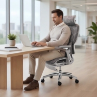 Chaise de bureau avec dossier réglable en hauteur, pivotante, inclinable, conforme à la norme CE EN 1335, pour usage commercial, vente en gros, fourniture d'usine