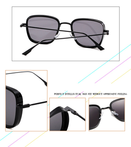 Gafas de Sol Kabir <span class=keywords><strong>Singh</strong></span> UV400 para Hombre, Armazón de Madera Azul de Alta Calidad, Hechas en India, Colores de Armazón Dorado y Plateado - Product Image 5
