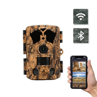 Caméra de surveillance de la faune BSTCAM 4K 48M avec connexion par points et contrôle par application WiFi, portée IR 20m/85ft, télécommande, détection de mouvement, pour extérieur