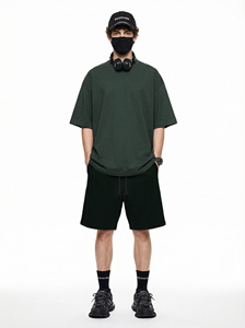 Camiseta de Manga Corta para Hombre, Corte Cuadrado, Estilo Holgado, Color Sólido, con Sensación de Frescura Sorona - Product Image 5