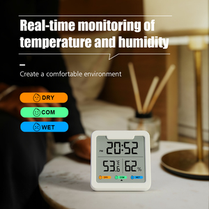 <span class=keywords><strong>Monitor</strong></span> plastik higrometer termo Digital dalam ruangan OEM & ODM didukung untuk penggunaan rumah suhu dan kelembaban ruangan - Product Image 5