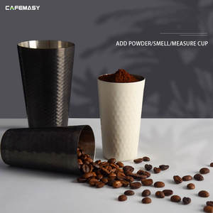 ถ้วยตวงผงกาแฟสแตนเลสแบบตอกลายสไตล์ญี่ปุ่น สำหรับเครื่องชงกาแฟแบบ Portafilter ขนาด 150 มล./300 มล. สำหรับรุ่น <span class=keywords><strong>EK43</strong></span> - Product Image 4