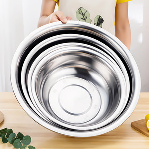 Shioyoshi Masa Stainless Steel Mixing Bowl Set 3Pc Extra Thick Polished Multi-Functional <b>Kitchen</b> <b>Sink</b> Basin For Food Prep - Product Image 1