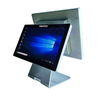 HBAPOS Q2T Mesin Kasir POS Ritel, Sistem Layar Sentuh Ganda yang Dirancang untuk Bisnis Toko Kelontong
