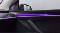 Kit d'éclairage LED dynamique et coloré pour Tesla Model 3/Y 2021-2023, éclairage d'ambiance pour panneau de garniture, gravure laser pour l'intérieur de la voiture
