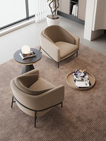 Fauteuil de salon au design moderne et durable avec tissu extensible et éponge haute résilience pour une utilisation dans le salon