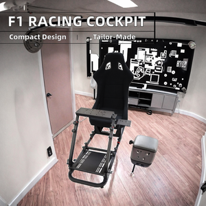 GY032 Custom <span class=keywords><strong>F1</strong></span> Sim Racing Simulator Seat Gaming Wheel Stand con <span class=keywords><strong>silla</strong></span> cómoda para jugar y competir - Product Image 2