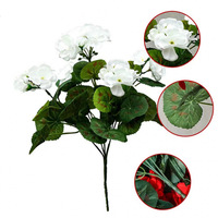 Fleurs artificielles en soie Hibiscus et Géranium très vendues pour la décoration de la maison, du salon et des mariages