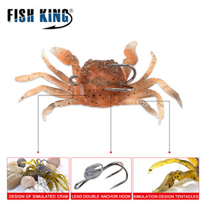 Fishking1 PCS Artificiale di <span class=keywords><strong>Pesca</strong></span> Granchio Richiamo 3D Simulazione Morbido Esche Da <span class=keywords><strong>Pesca</strong></span> <span class=keywords><strong>con</strong></span> Gancio - Product Image 3